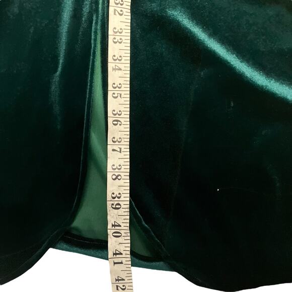 Alexander King For Deadly is the Female Vintage inspired Green Velvet Gown Dress - Picture 6 of 7